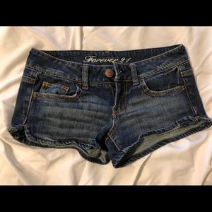 F21 jean shorts